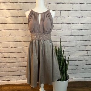 Silver and Jeweled Key hole dress